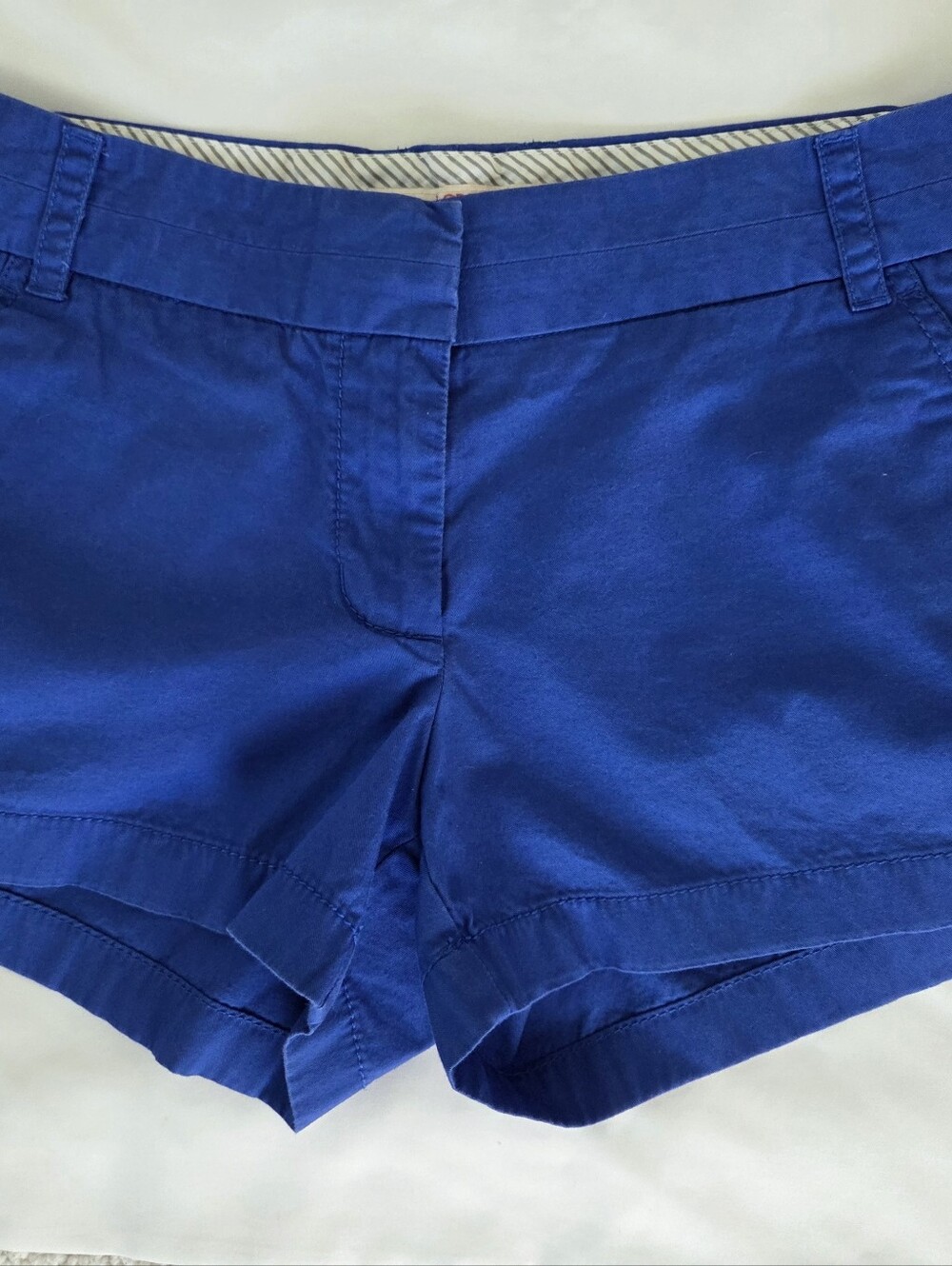 Women's J. Crew Royal Blue Chino Cotton Shorts, sz 2